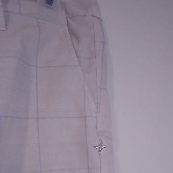 Hurley Phantom Board/Surf Shorts Beige/Blue Plaid - Picture 4 of 7